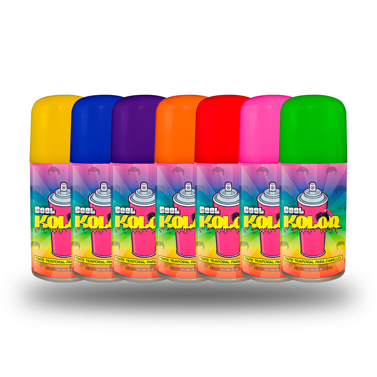 Pintura para el Cabello en Aerosol (6 pzas.) - Cool Kolor